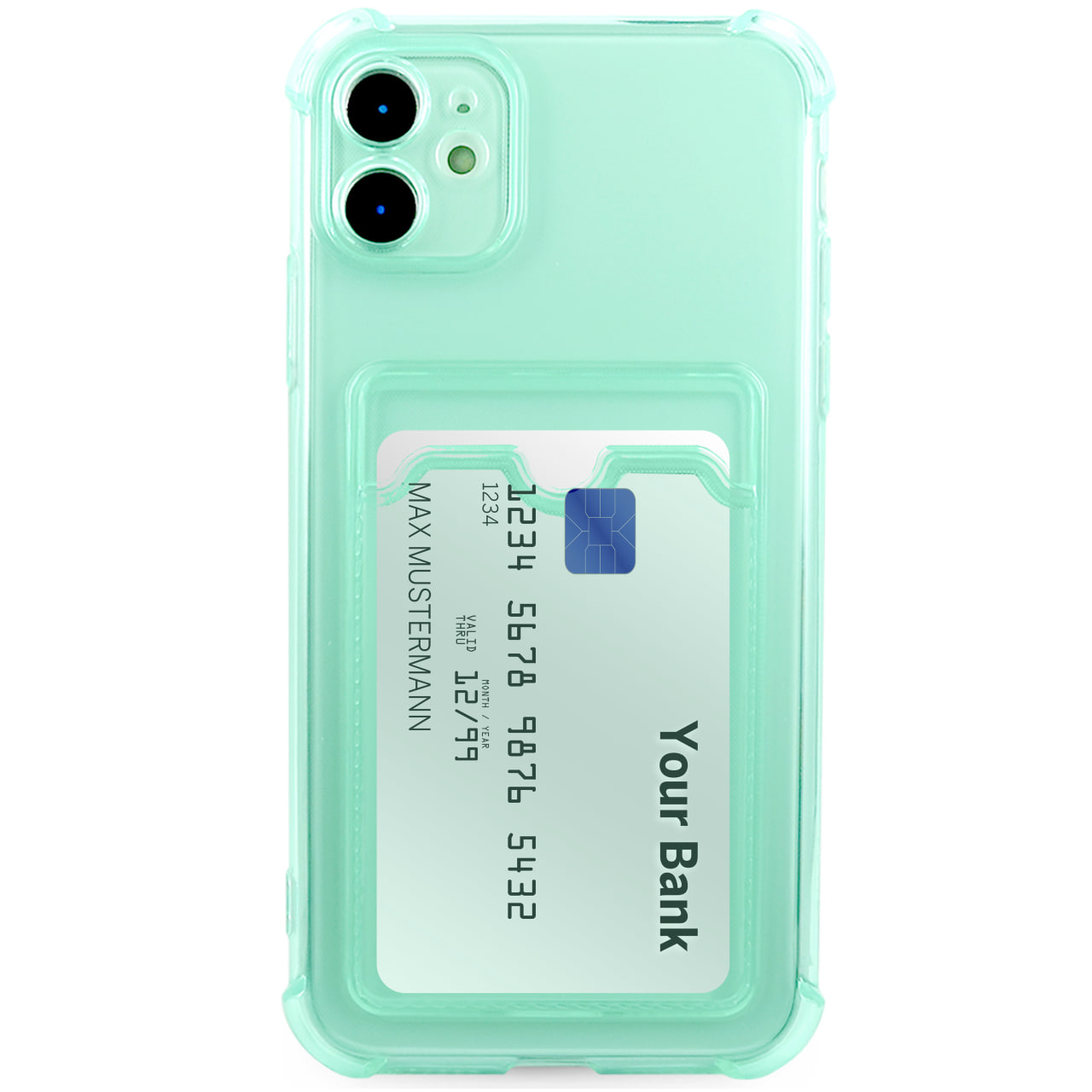 Чехол для iPhone 11 с карманом для карт силикон