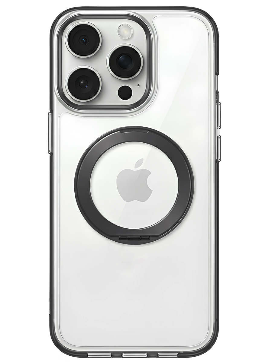 Чехол для iPhone 15 Pro Max Цветные кольца MagSafe силикон