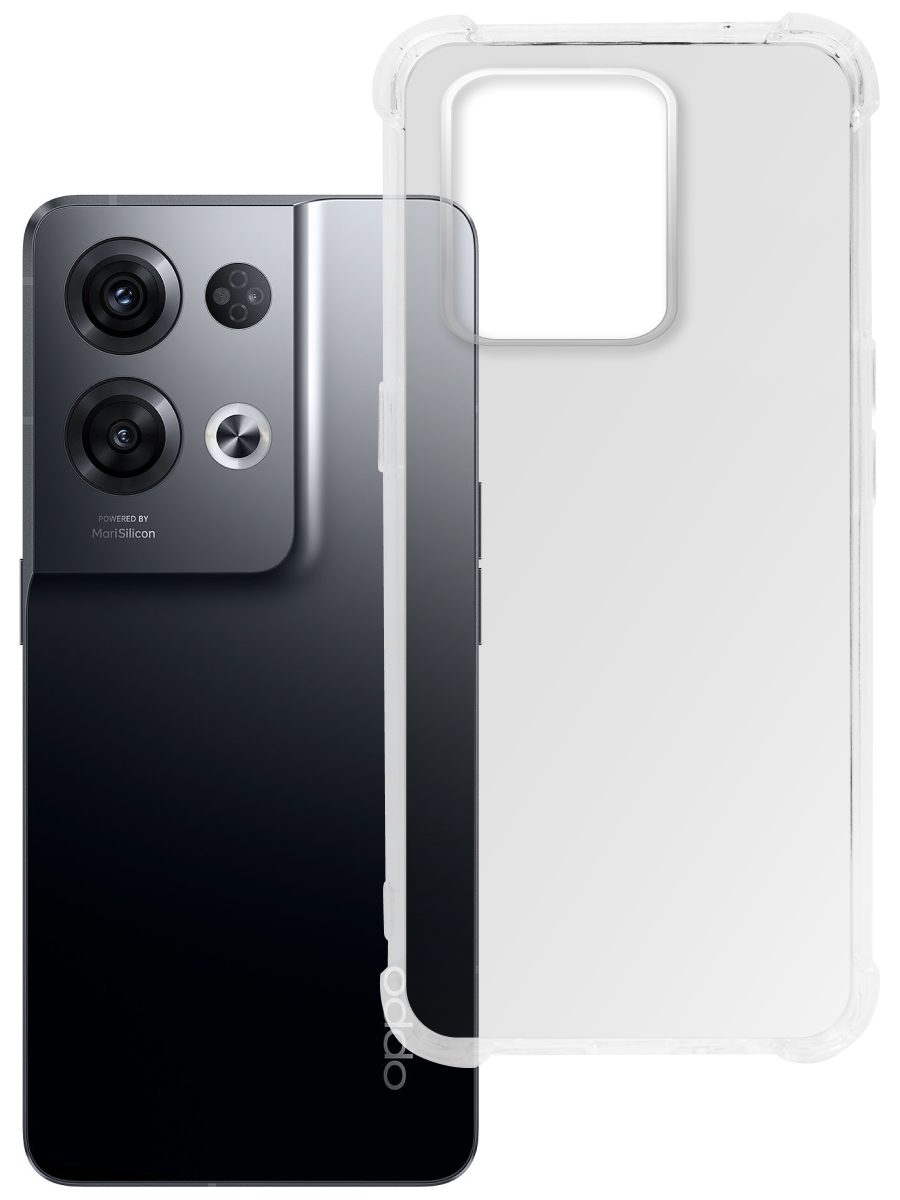 Чехол для Oppo Reno 8 Противоударный пластик+силикон