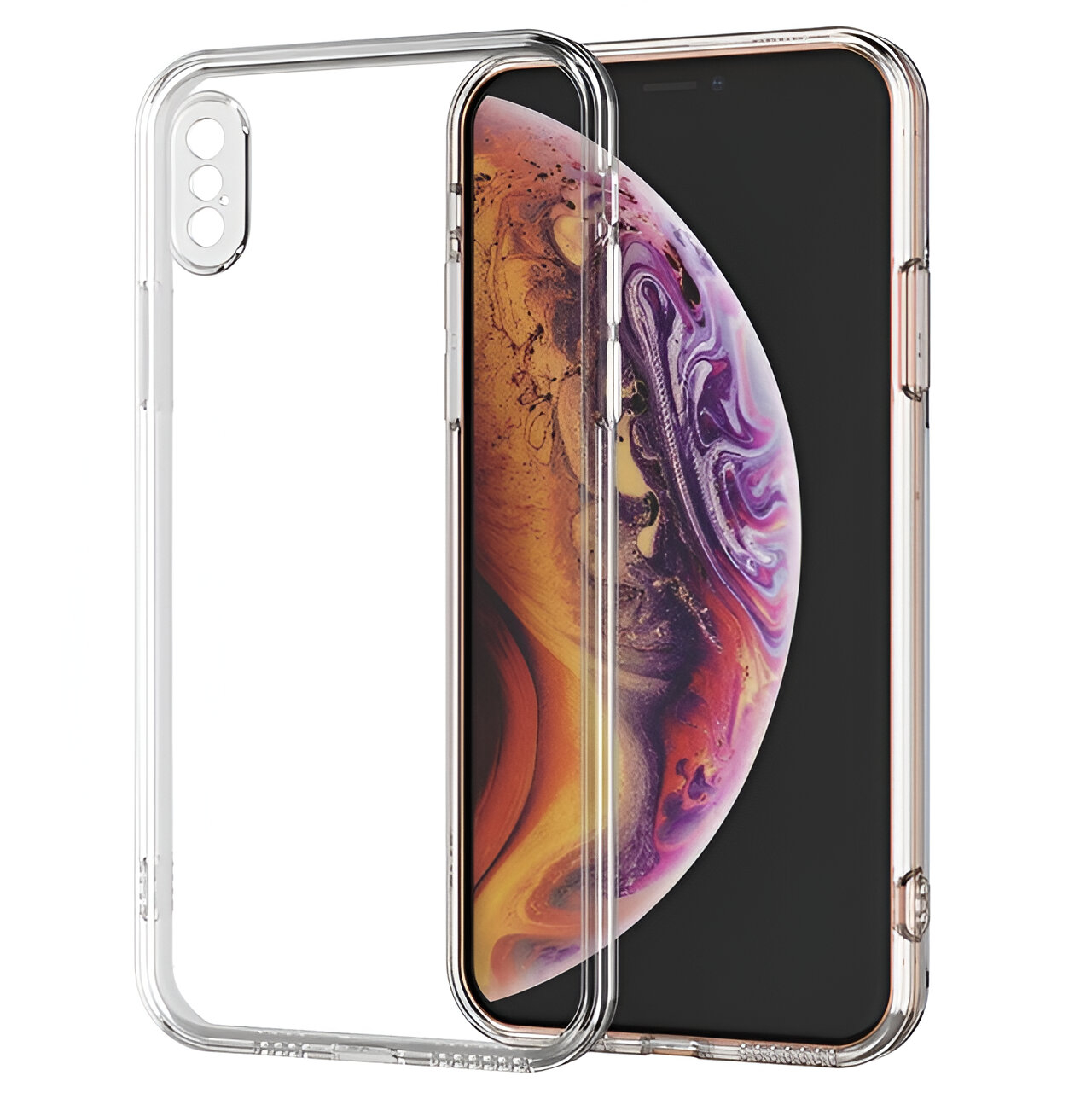 Чехол для iPhone X / XS Ультратонкий силикон Люкс с защитой камеры