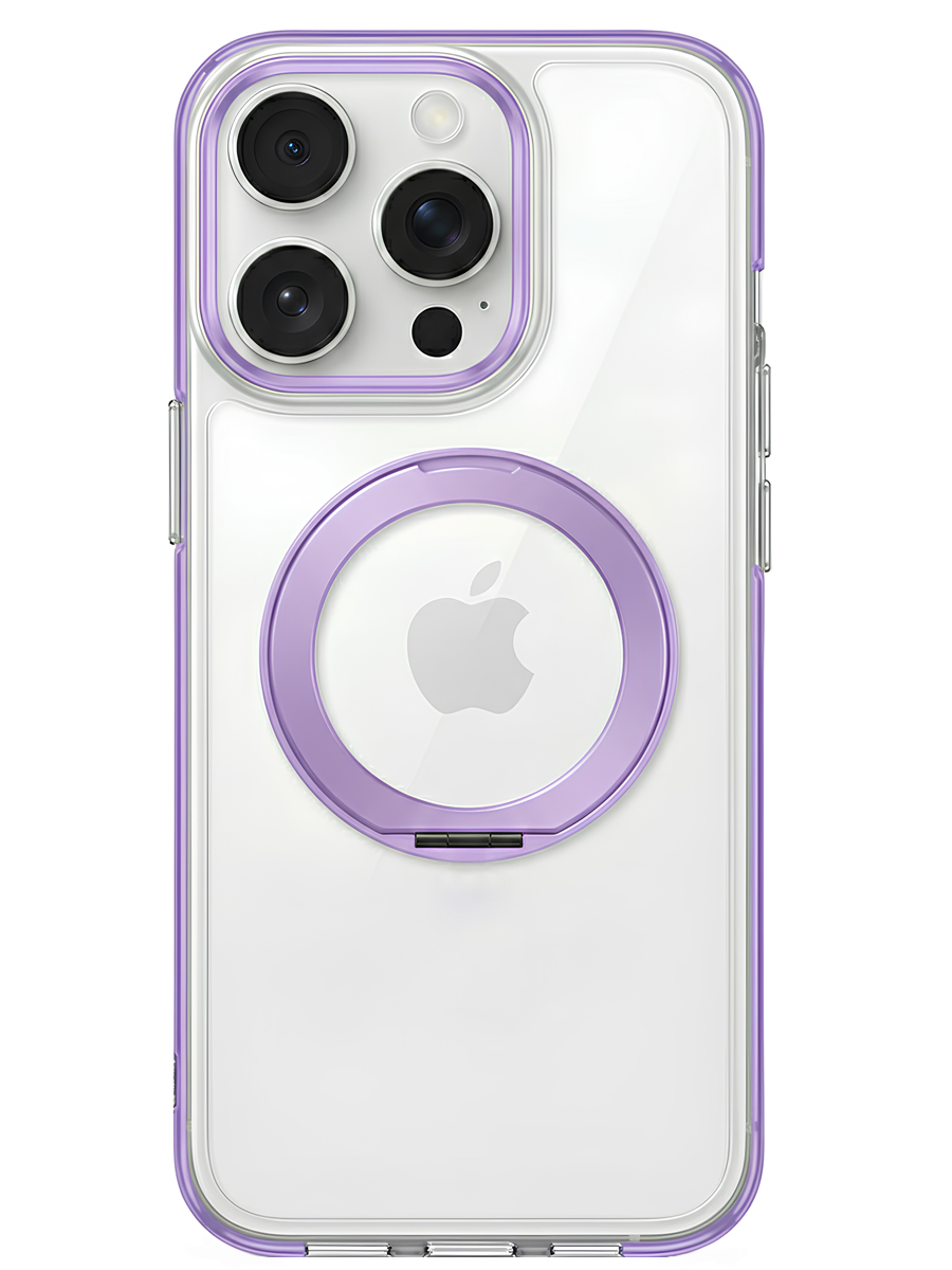 Чехол для iPhone 15 Pro Max Цветные кольца MagSafe силикон