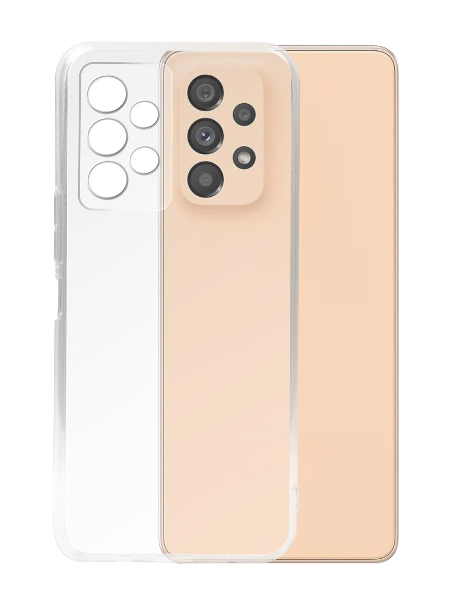Чехол для Samsung A53 5G Ультратонкий силикон Люкс с защитой камеры