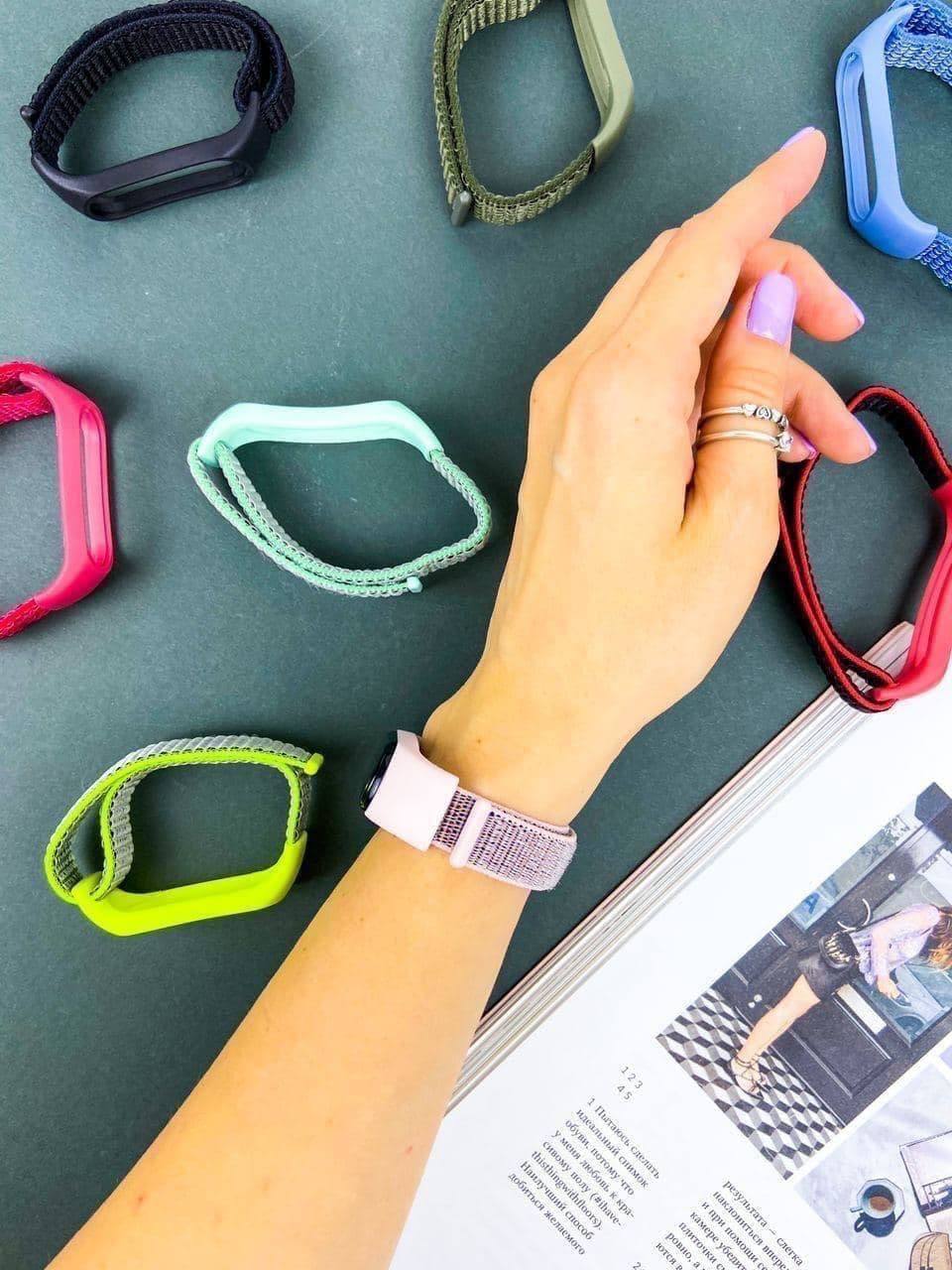 Ремешок для Xiaomi Mi Band 3 / 4 / 5 / 6 / 7 Нейлоновый