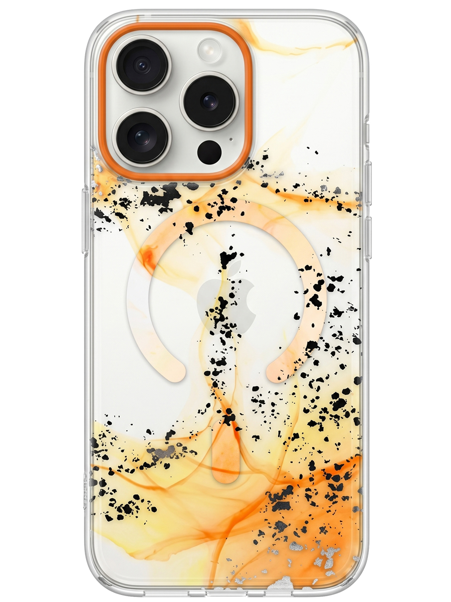 Чехол для iPhone 16 Pro Мраморная волна MagSafe