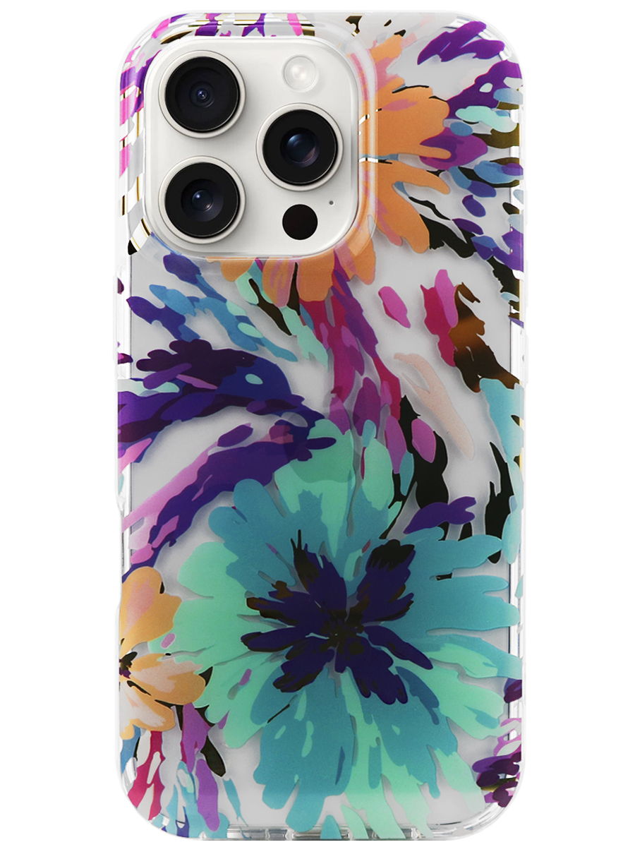 Чехол для iPhone 16 Pro Сад пластик+силикон