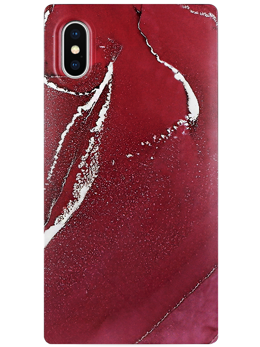 Чехол для iPhone X / XS Мраморный квадрат силикон