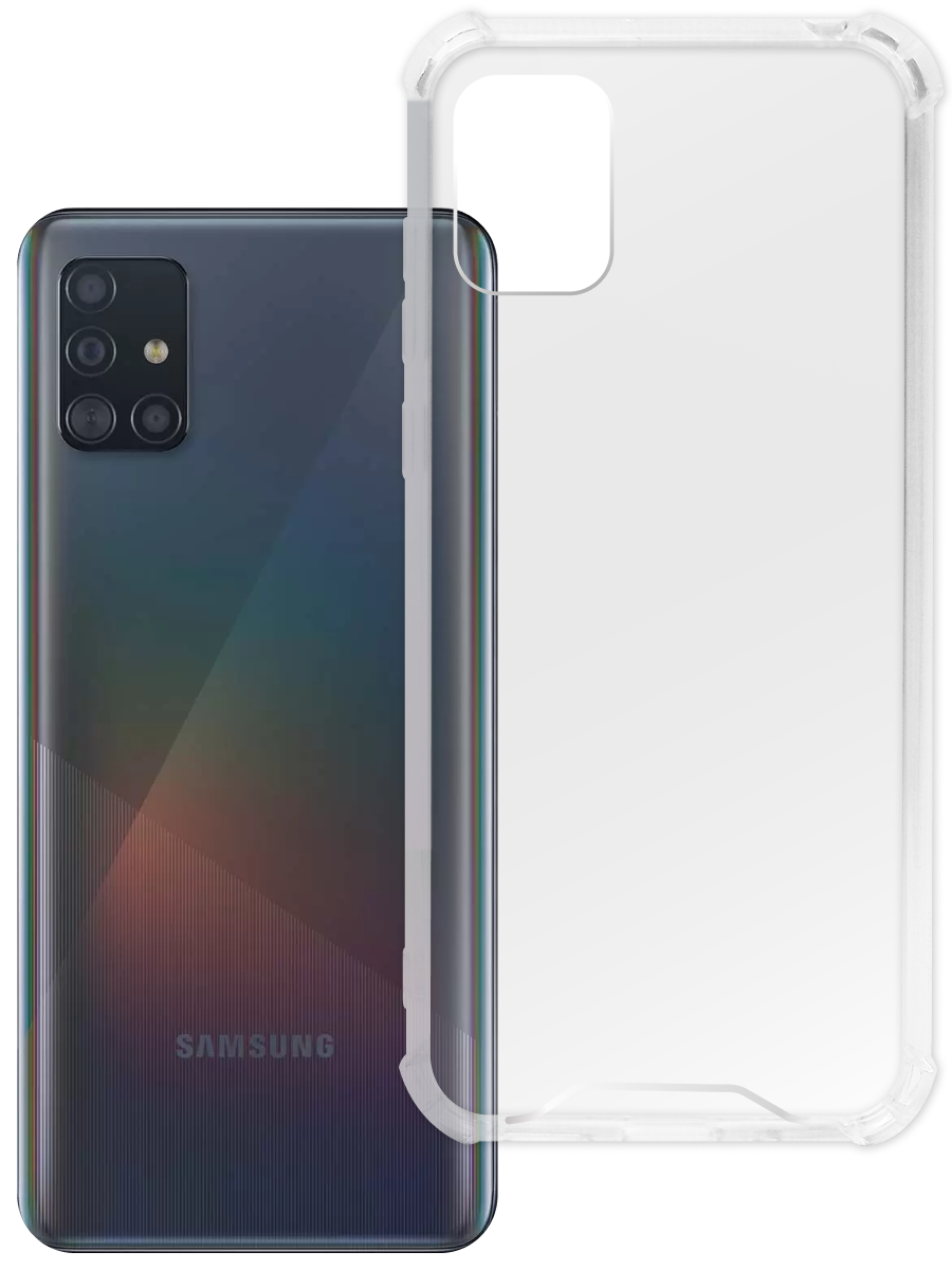 Чехол для Samsung A51 Противоударный пластик+силикон