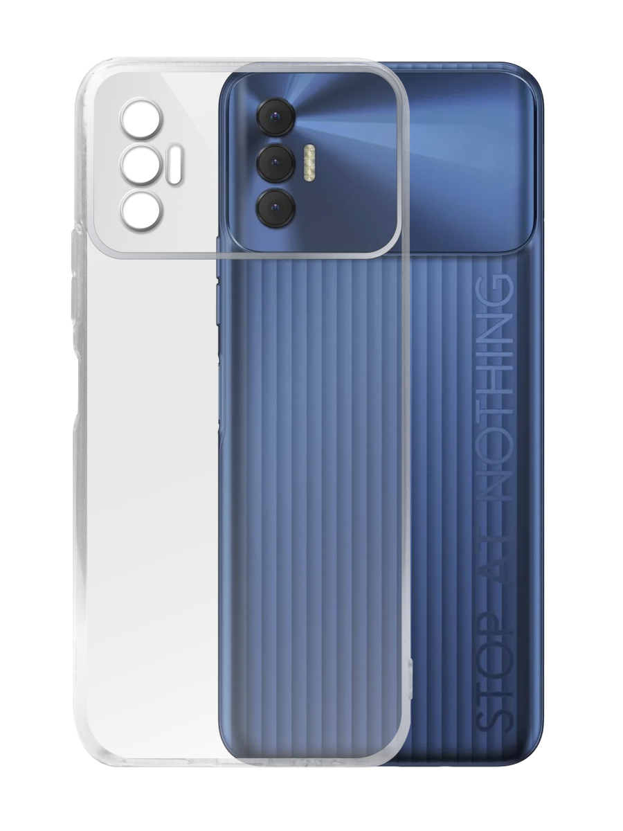 Чехол для Tecno Spark 8P Ультратонкий силикон Люкс с защитой камеры