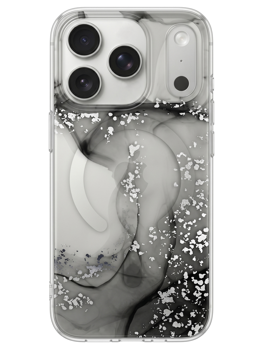 Чехол для iPhone 17 Pro Max Мраморная волна MagSafe