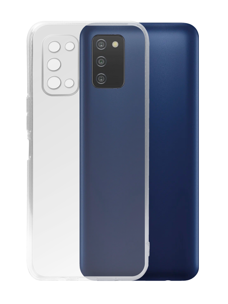 Чехол для Samsung A03S Ультратонкий силикон Люкс с защитой камеры