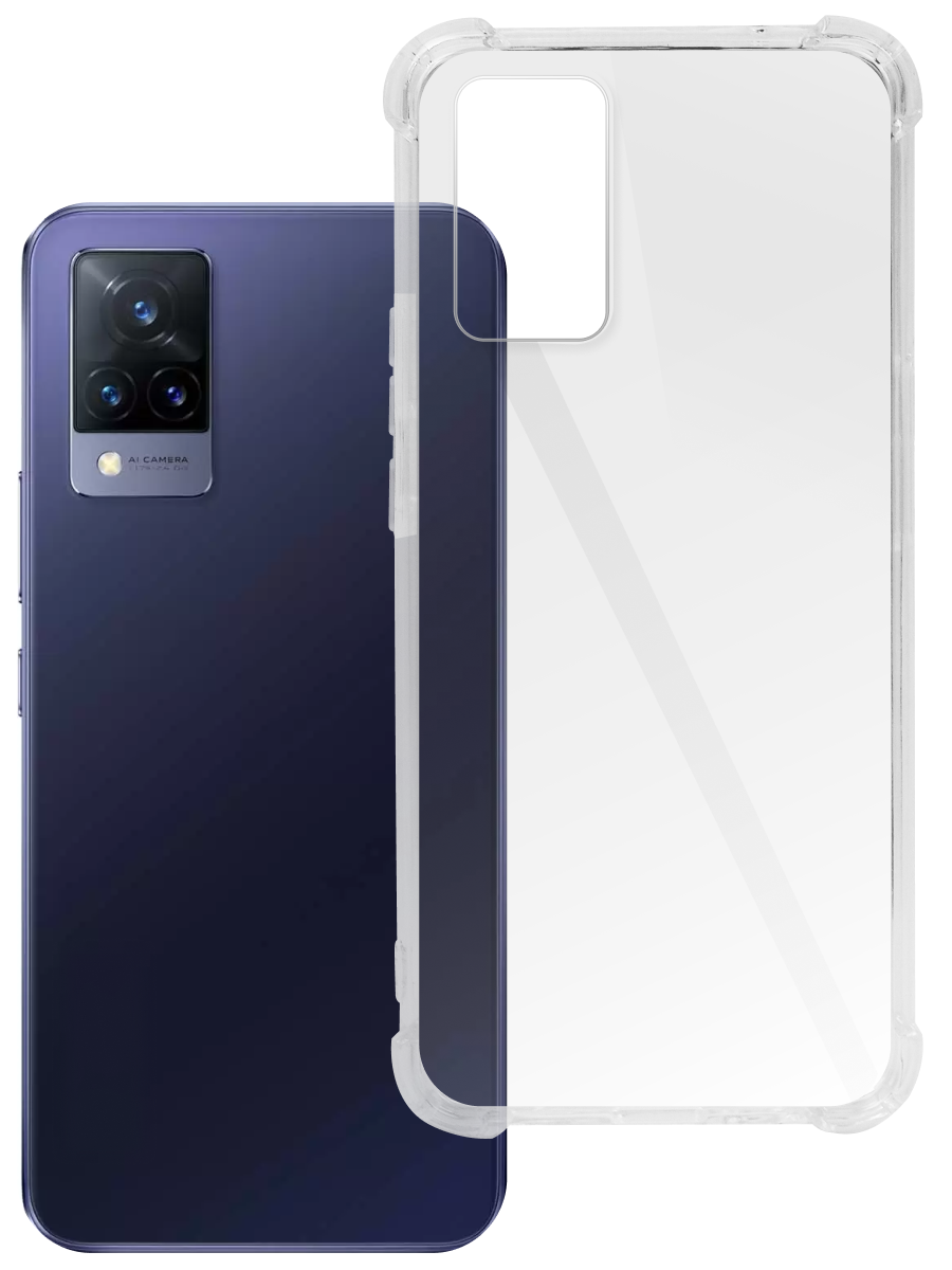 Чехол для Vivo V21 Противоударный пластик+силикон