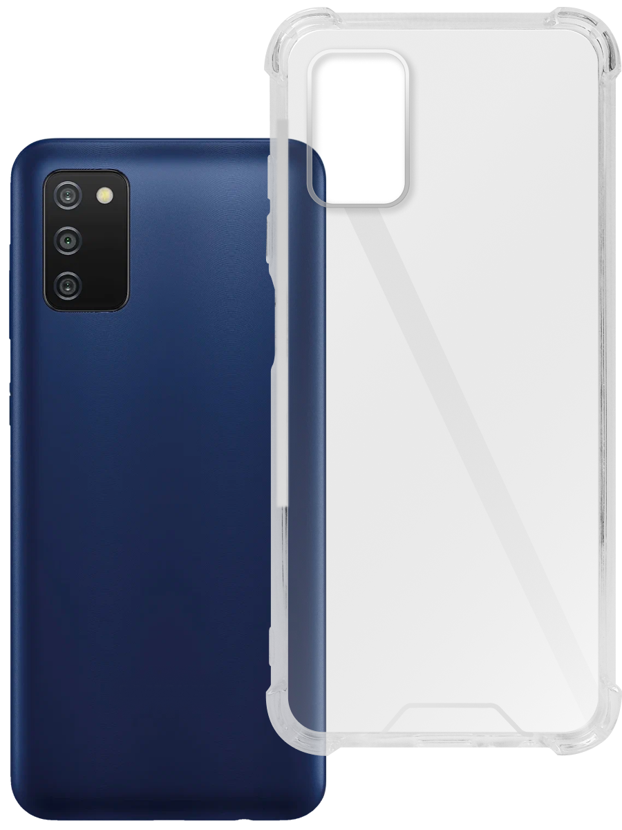 Чехол для Samsung A03S Противоударный пластик+силикон