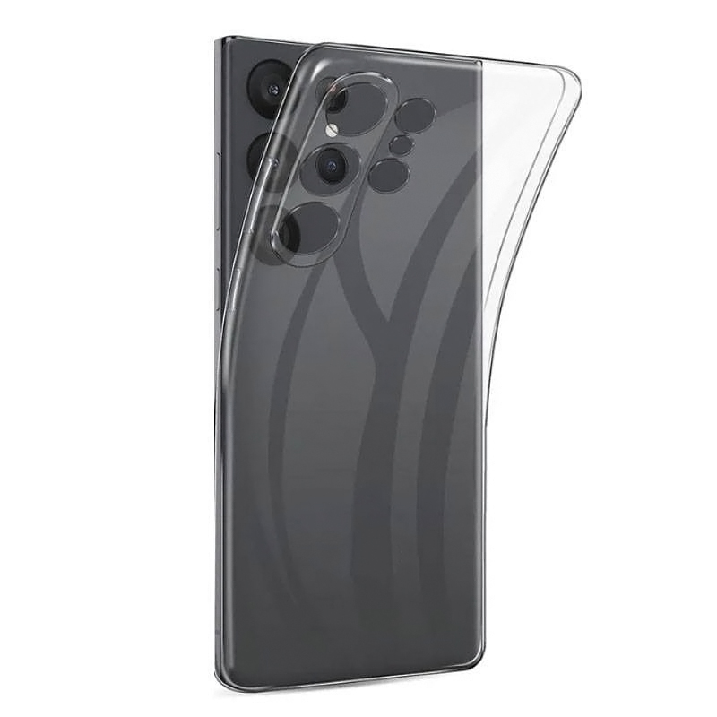 Чехол для Samsung S23 Ultra Ультратонкий силикон Люкс с защитой камеры