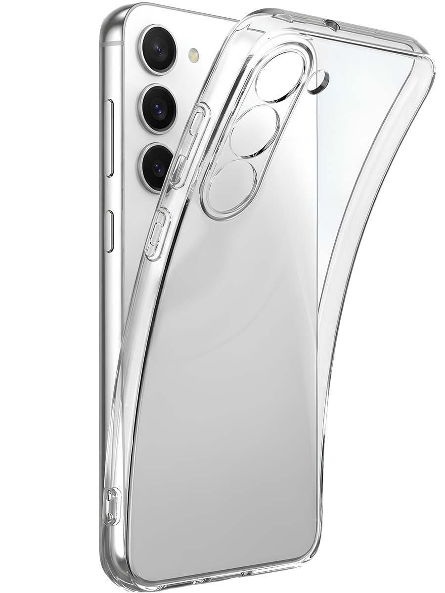 Чехол для Samsung S23 Ультратонкий силикон Люкс с защитой камеры
