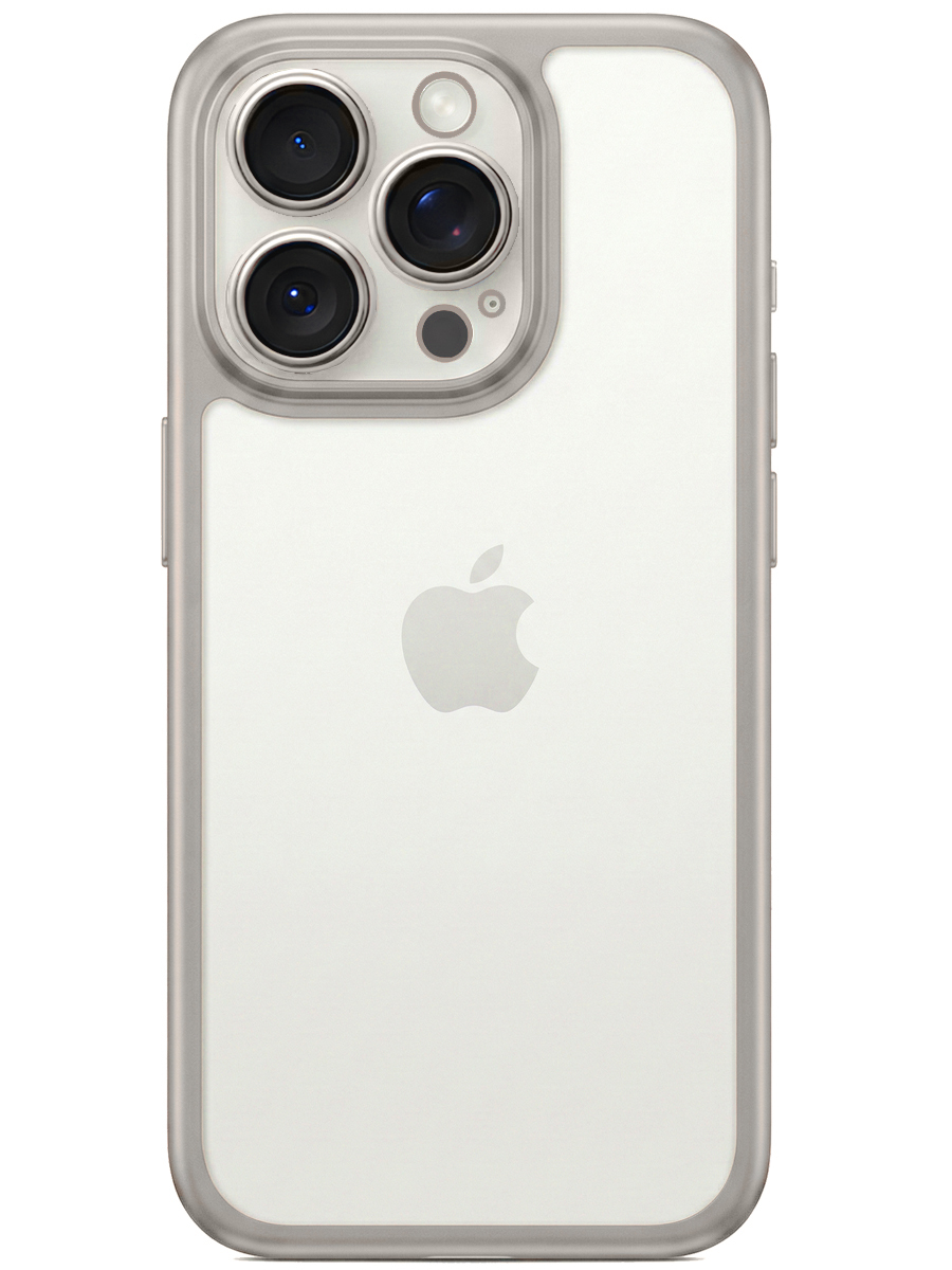 Чехол для iPhone 15 Pro Max Хромированные грани