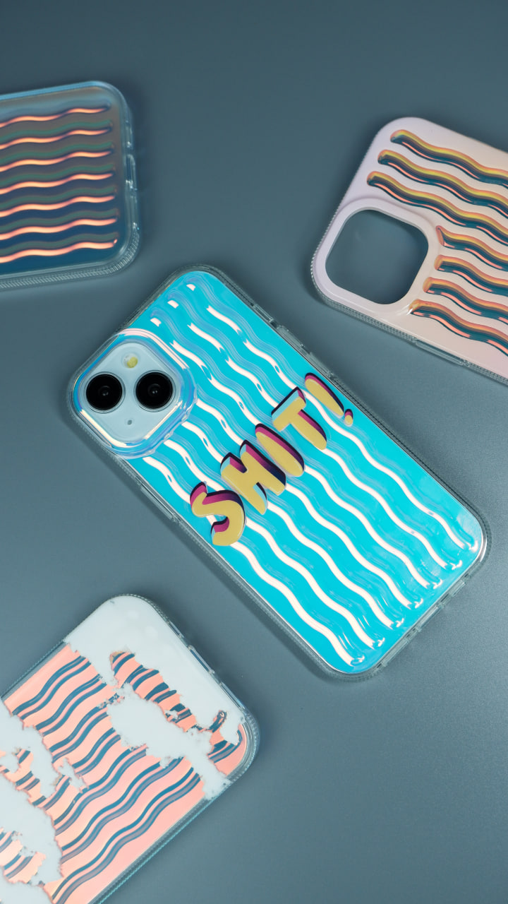 Чехол для iPhone 14 Pro Max Морские волны пластик+силикон