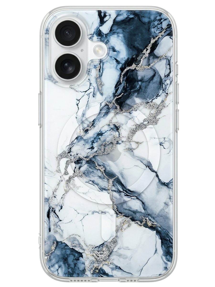 Чехол для iPhone 16 Малахит силикон