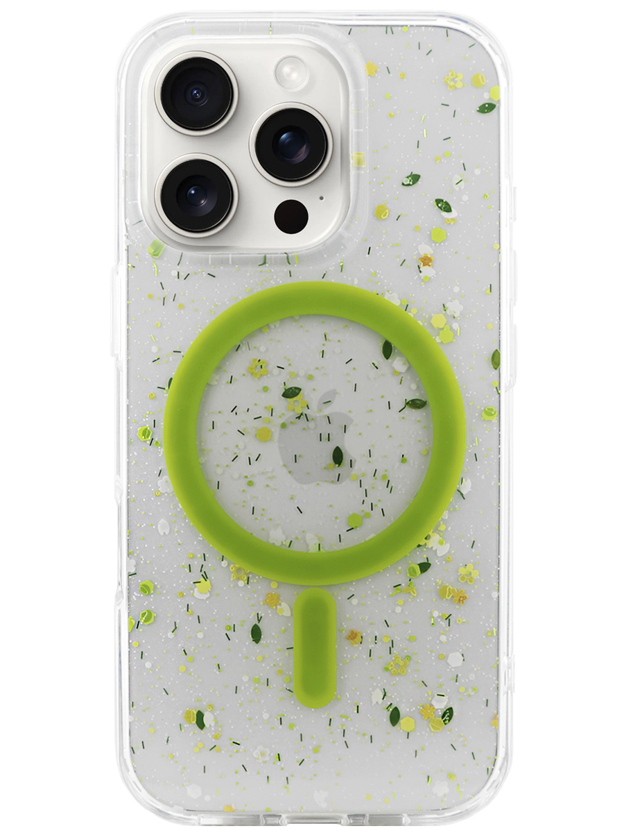 Чехол для iPhone 16 Pro Max Осенний MagSafe силикон+гель