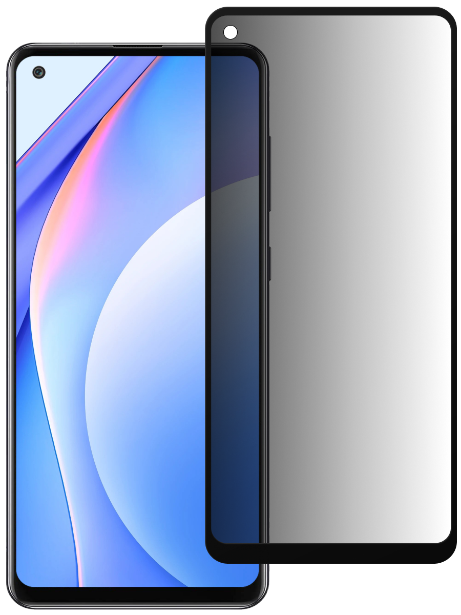 Защитное стекло для Realme 8 / 8 Pro Антишпион 5Д Люкс