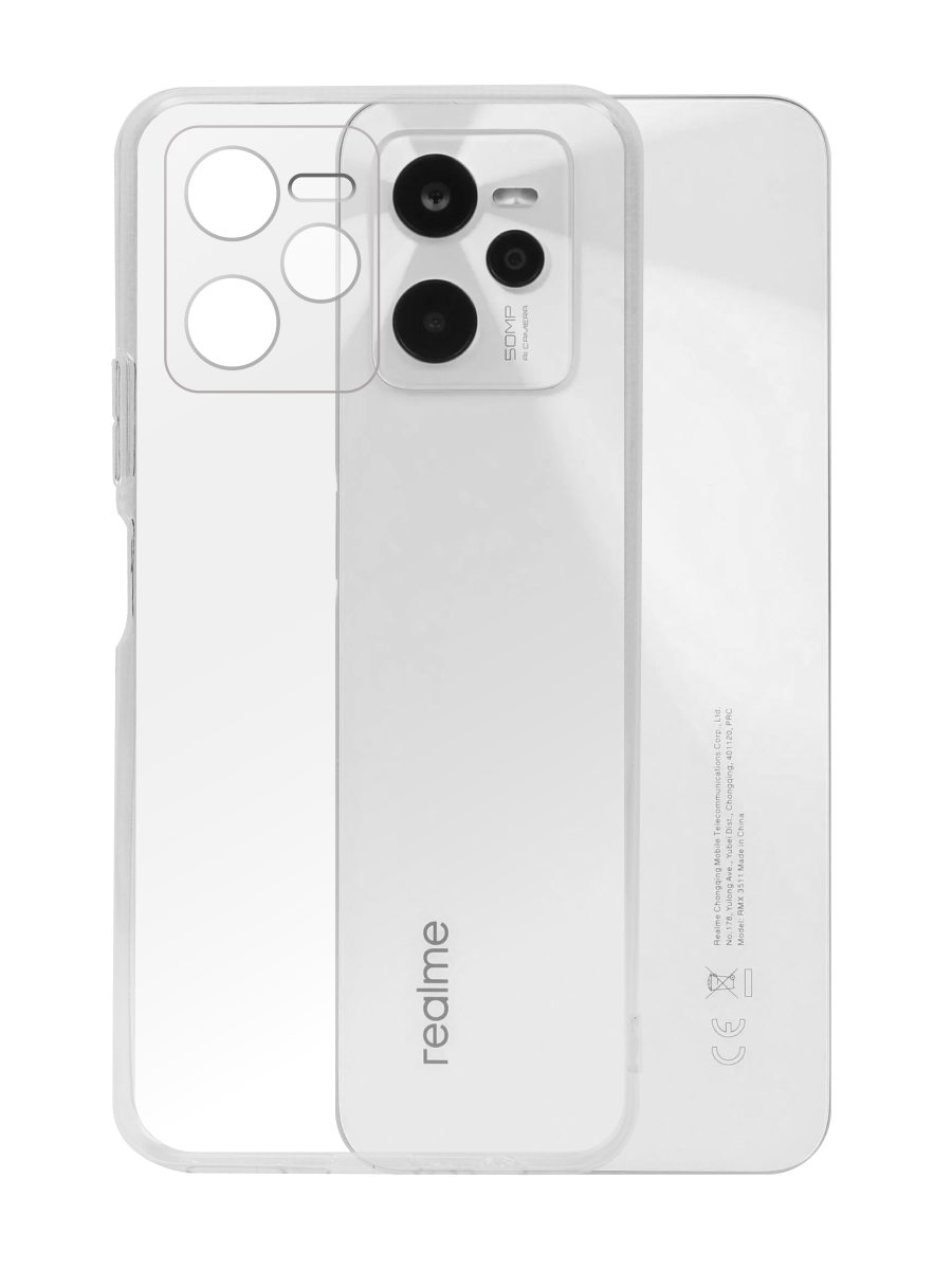 Чехол для Realme C35 Ультратонкий силикон Premium с защитой камеры