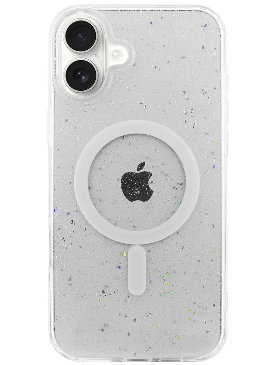 Чехол для iPhone 16 Вспышка MagSafe силикон+гель