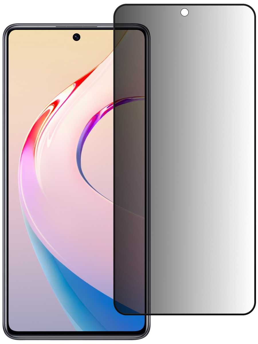 Защитное стекло для Xiaomi Redmi Note 12 Pro / 12 Pro Plus Антишпион 5Д Люкс