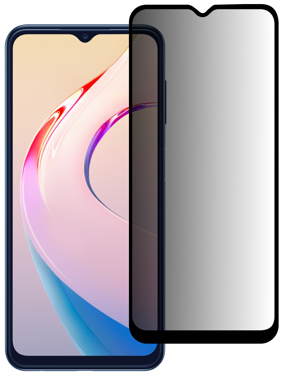 Защитное стекло для Xiaomi Redmi Note 8 Pro Антишпион 5Д Люкс