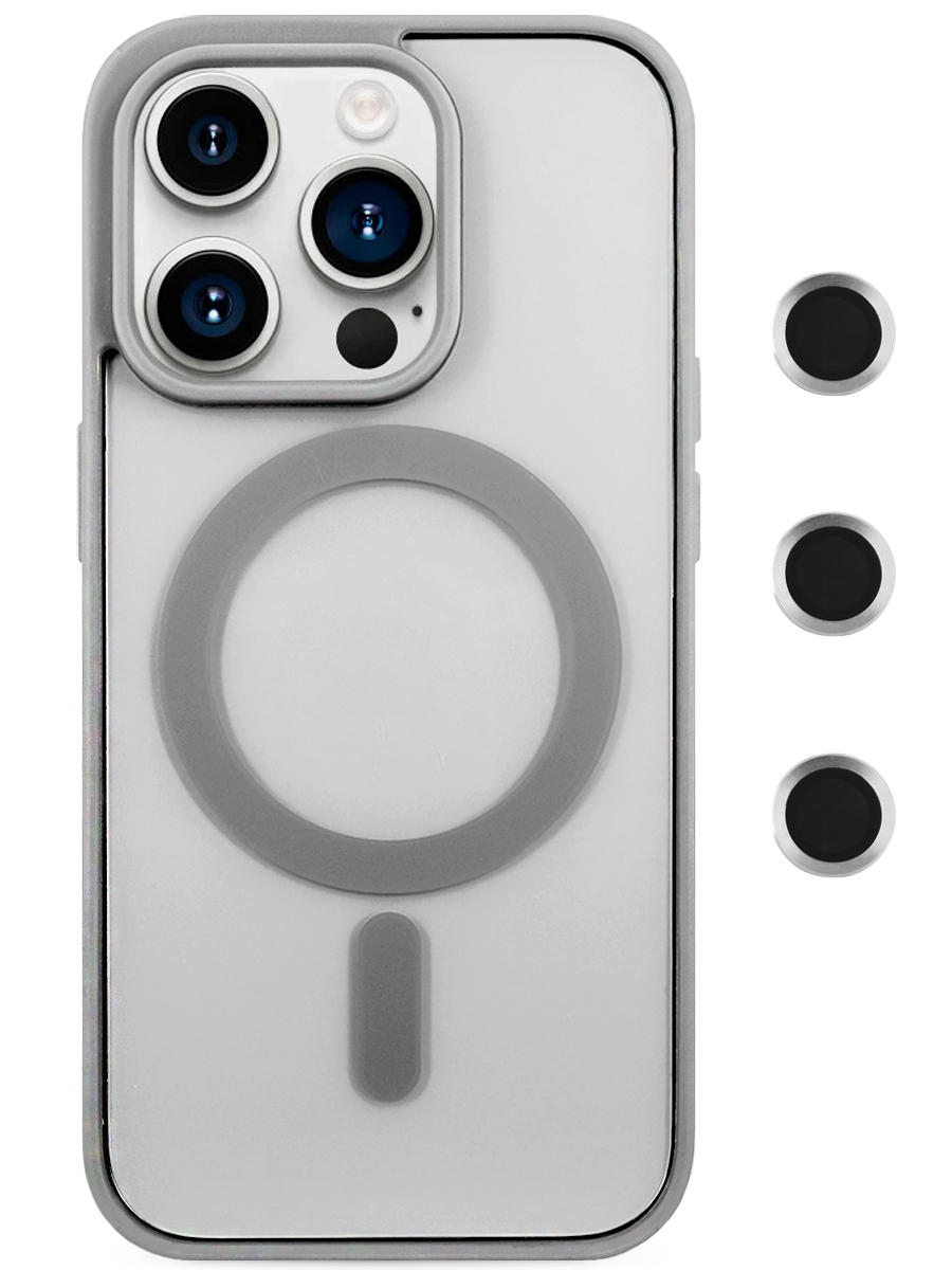 Чехол для iPhone 15 Pro Max Элегантный MagSafe пластик+силикон