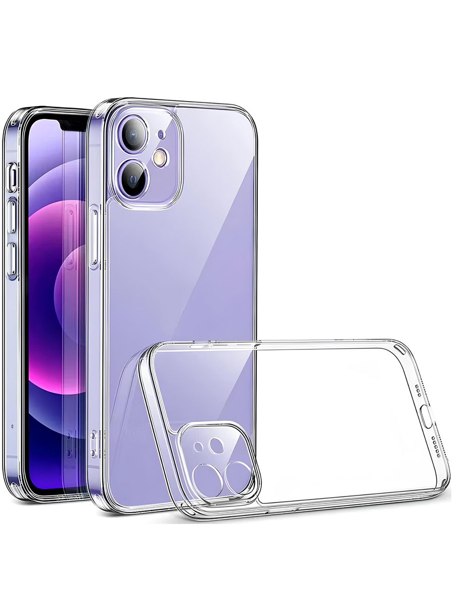 Чехол для iPhone 12 mini Ультратонкий силикон Люкс с защитой камеры