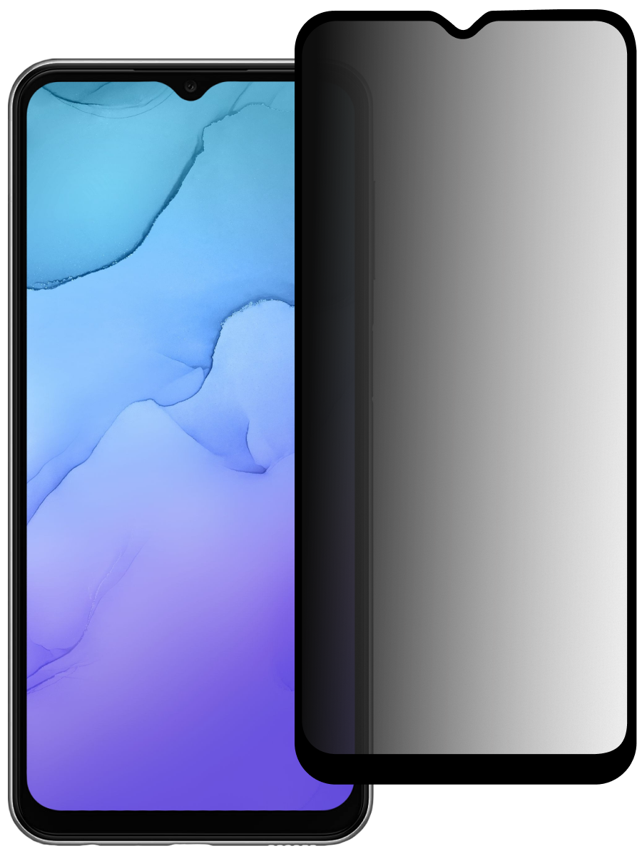 Защитное стекло для Tecno Spark Go 2023 Антишпион 5Д Люкс