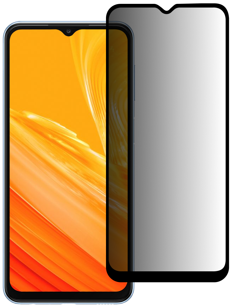 Защитное стекло для Huawei Honor X6 Антишпион 5Д Люкс