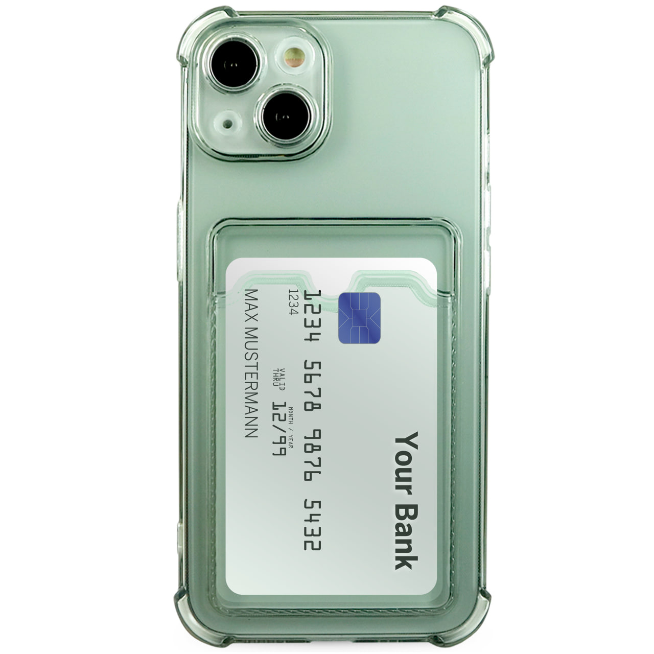 Чехол для iPhone 14 Plus с карманом для карт силикон