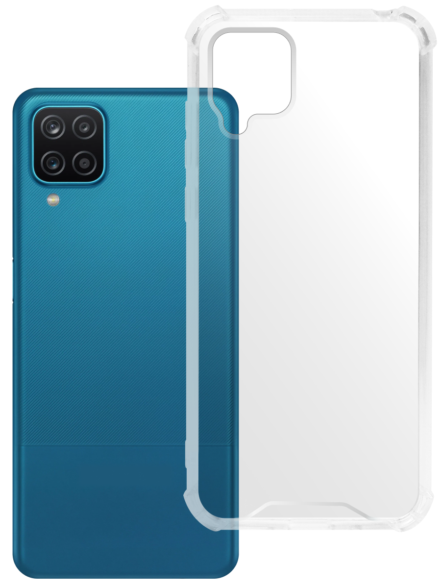 Чехол для Samsung A12 / A12S Противоударный пластик+силикон