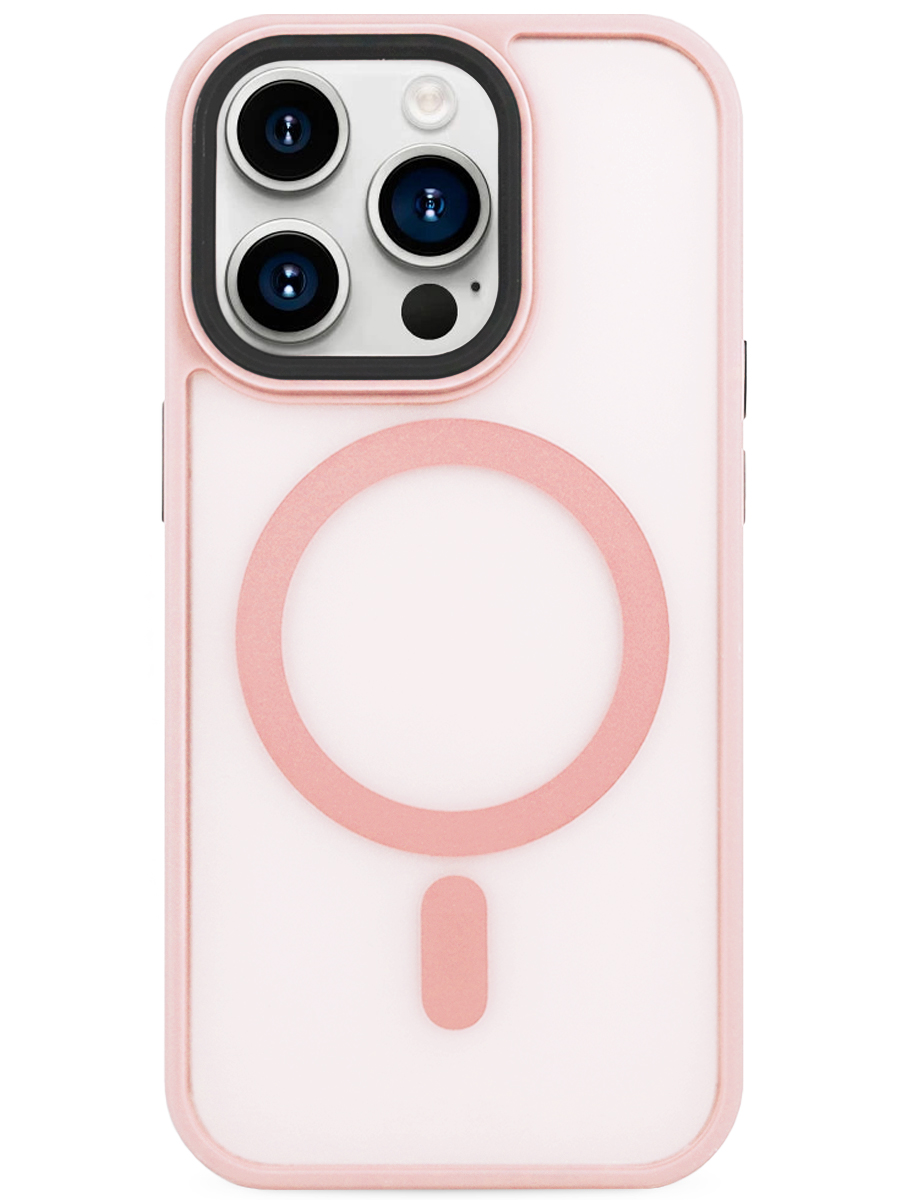 Чехол для iPhone 15 Pro Max Бархатный MagSafe пластик+силикон