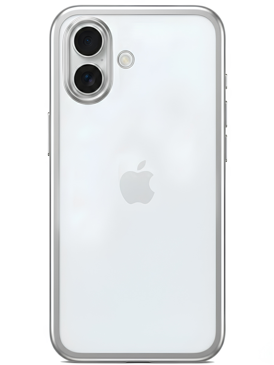 Чехол для iPhone 16 Хромированные грани
