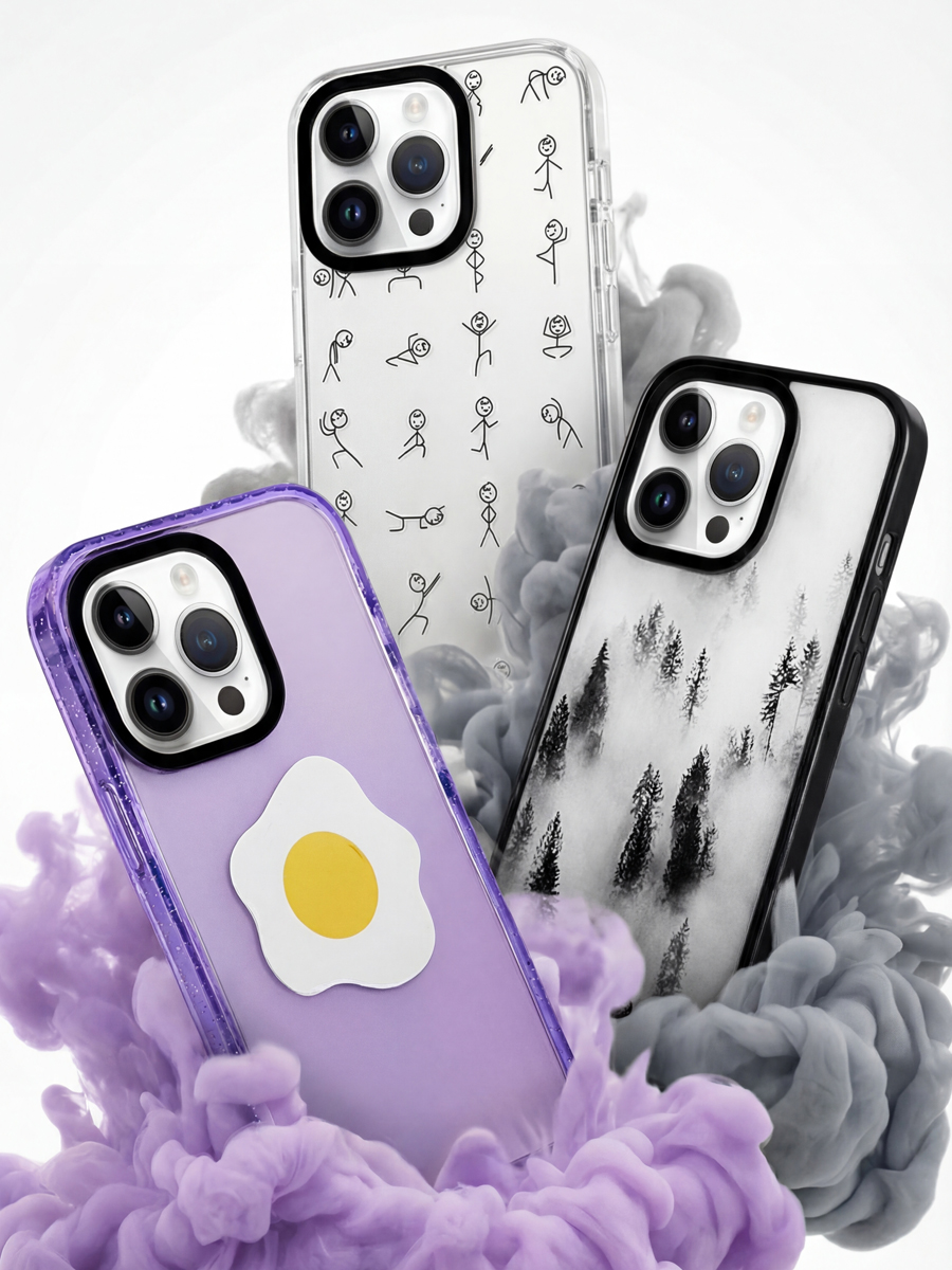 Чехол для iPhone 15 Поп пластик+силикон