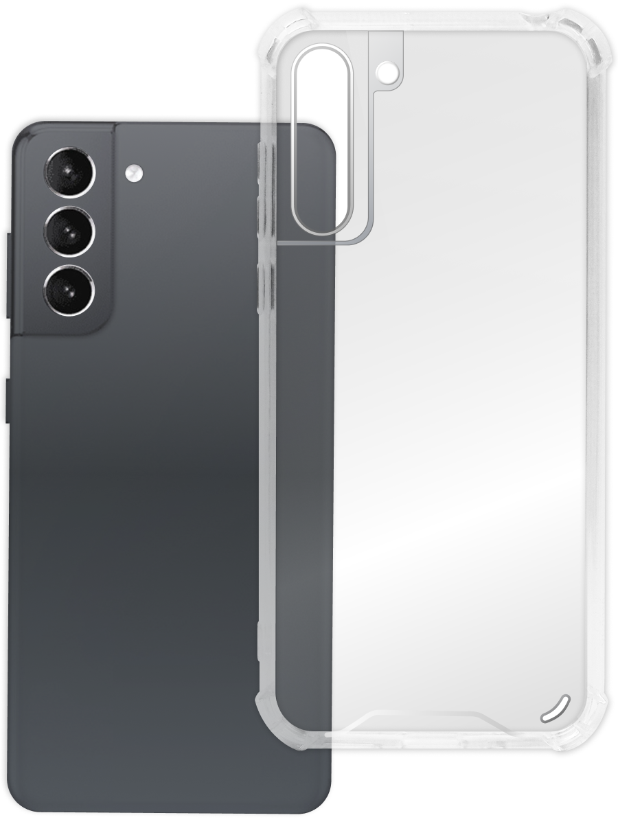 Чехол для Samsung S21 Противоударный пластик+силикон