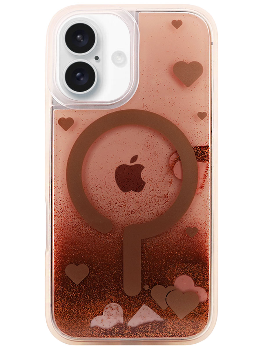 Чехол для iPhone 16 Банки MagSafe пластик+силикон