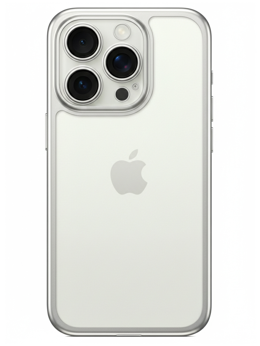 Чехол для iPhone 15 Pro Хромированные грани