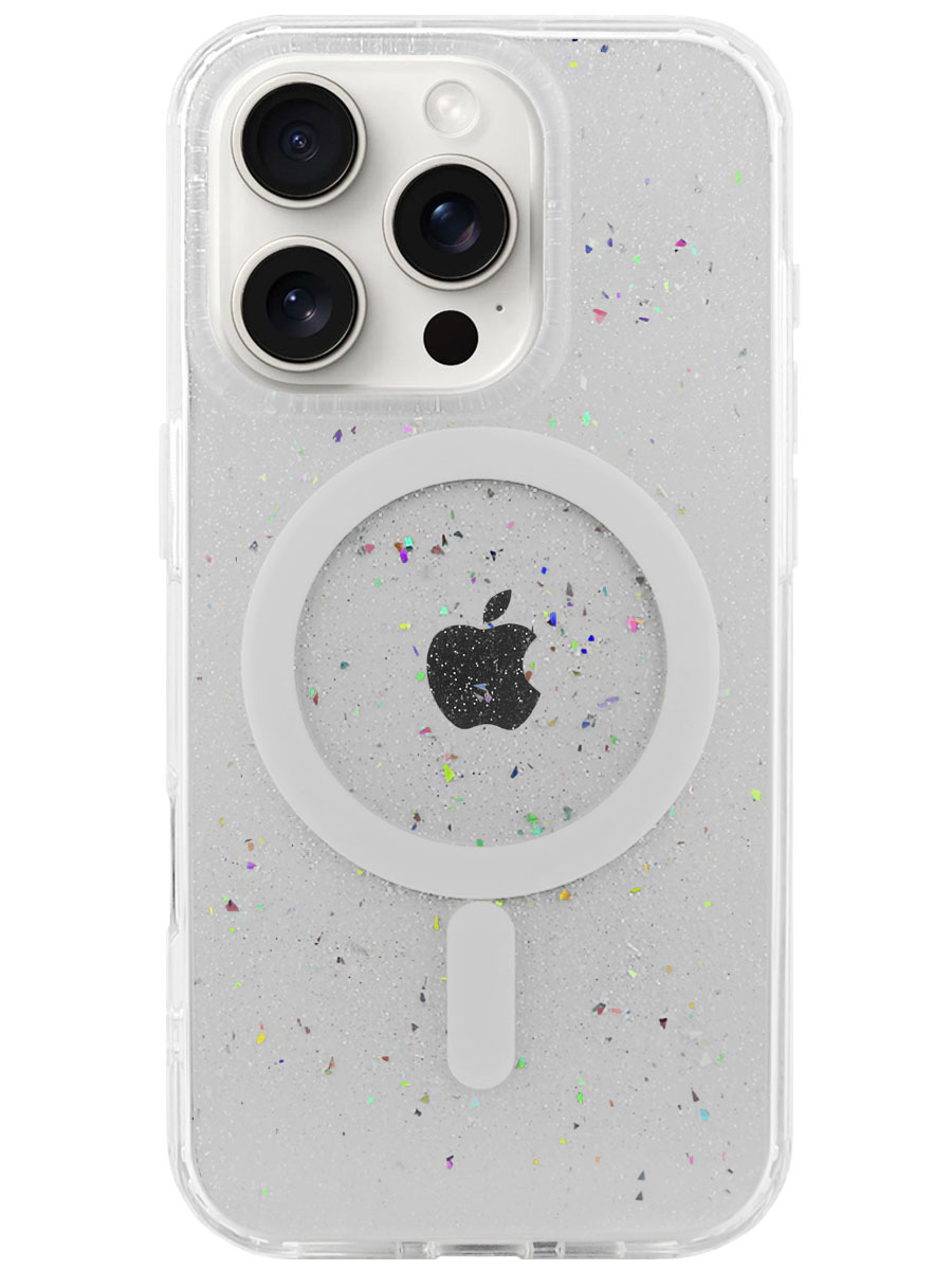 Чехол для iPhone 16 Pro Max Вспышка MagSafe силикон+гель