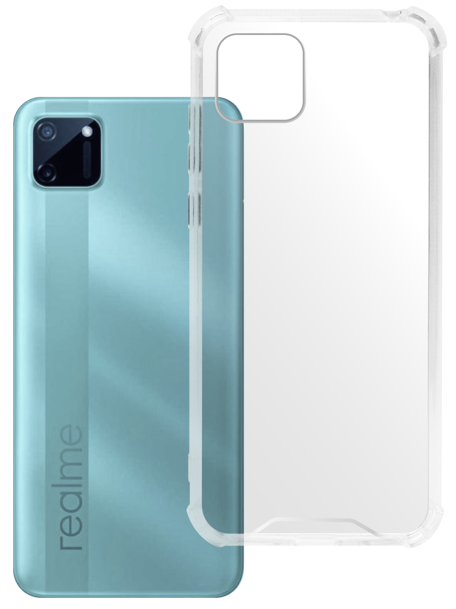 Чехол для Realme C21 Противоударный пластик+силикон
