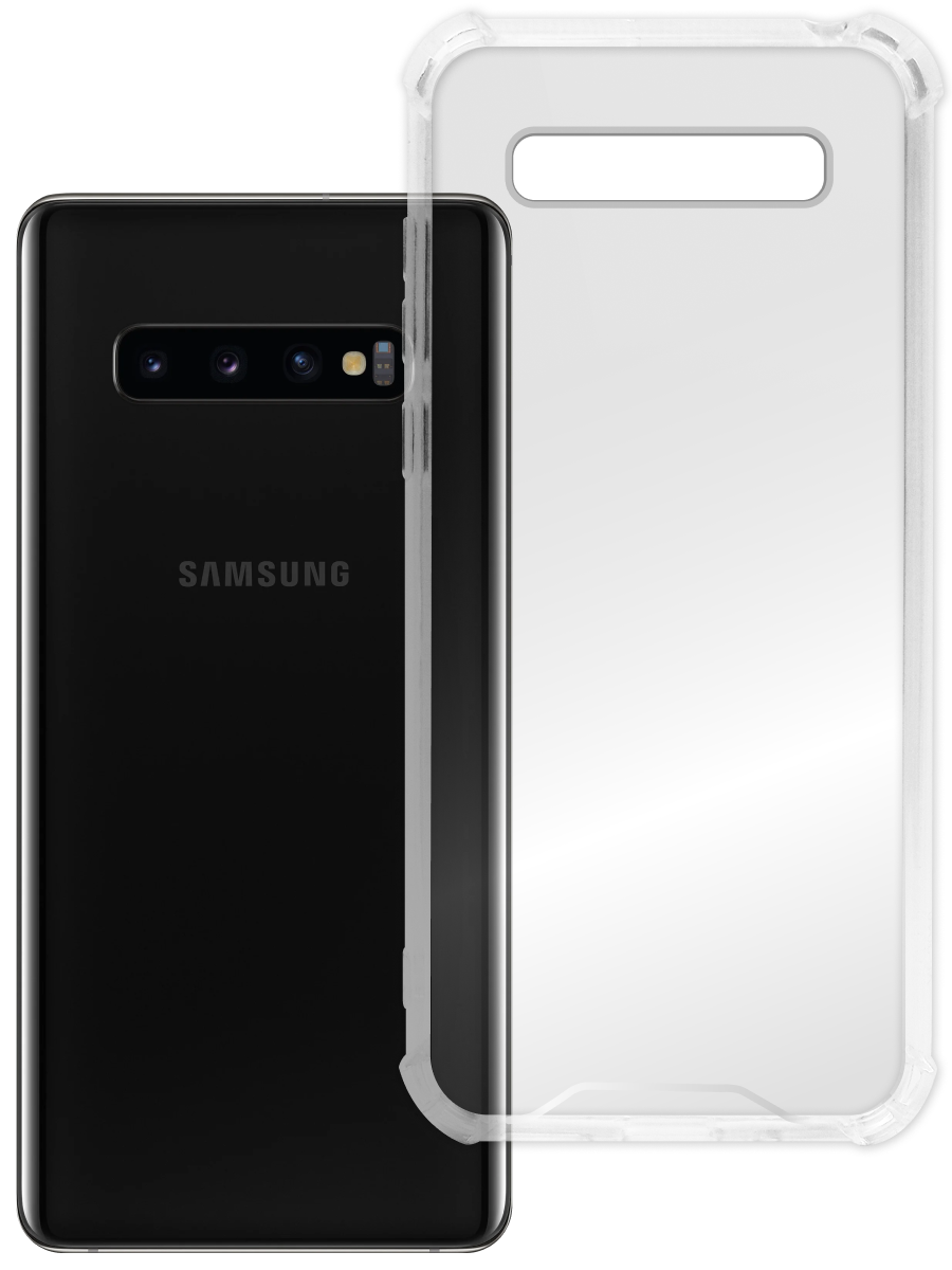 Чехол для Samsung S10+ Противоударный пластик+силикон
