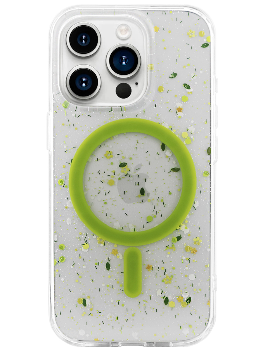 Чехол для iPhone 15 Pro Max Осенний MagSafe силикон+гель