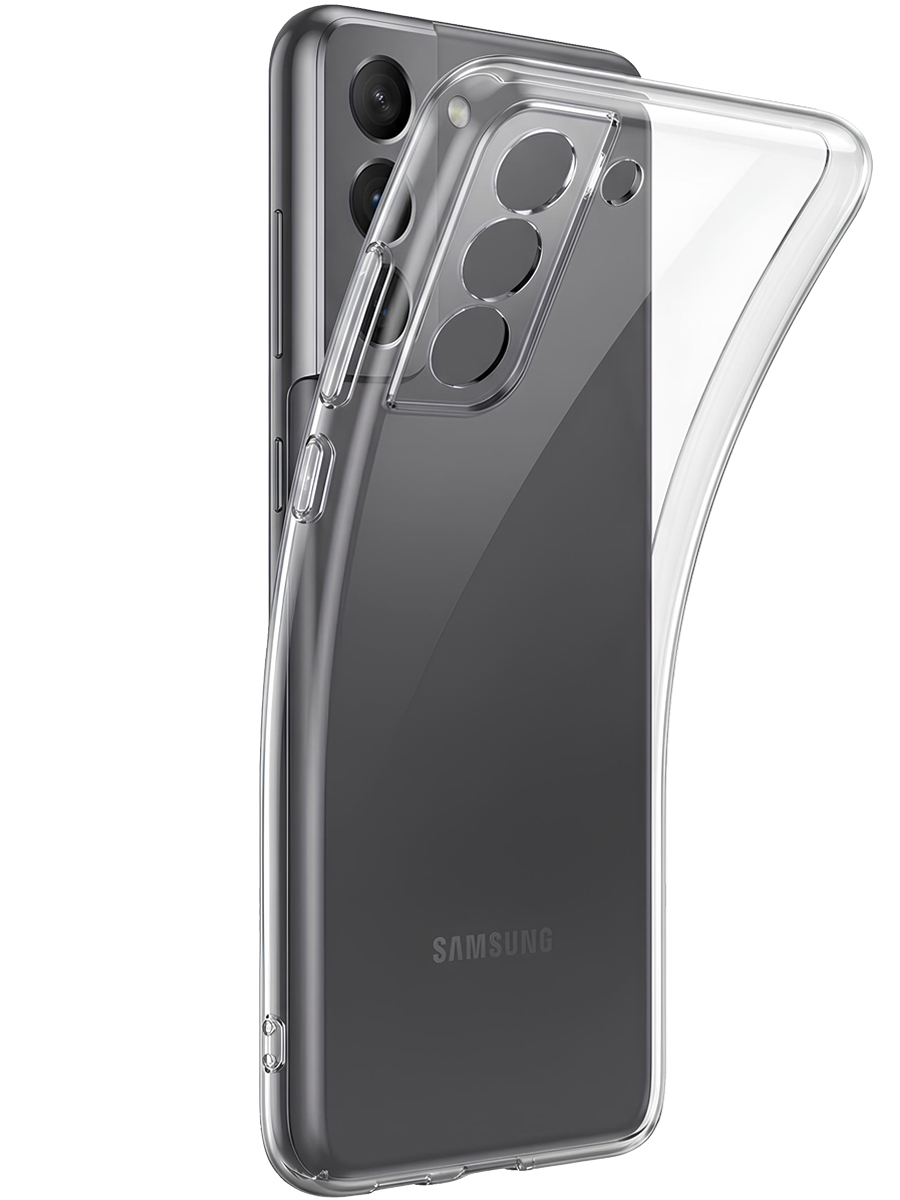 Чехол для Samsung S21 FE Ультратонкий силикон Люкс с защитой камеры