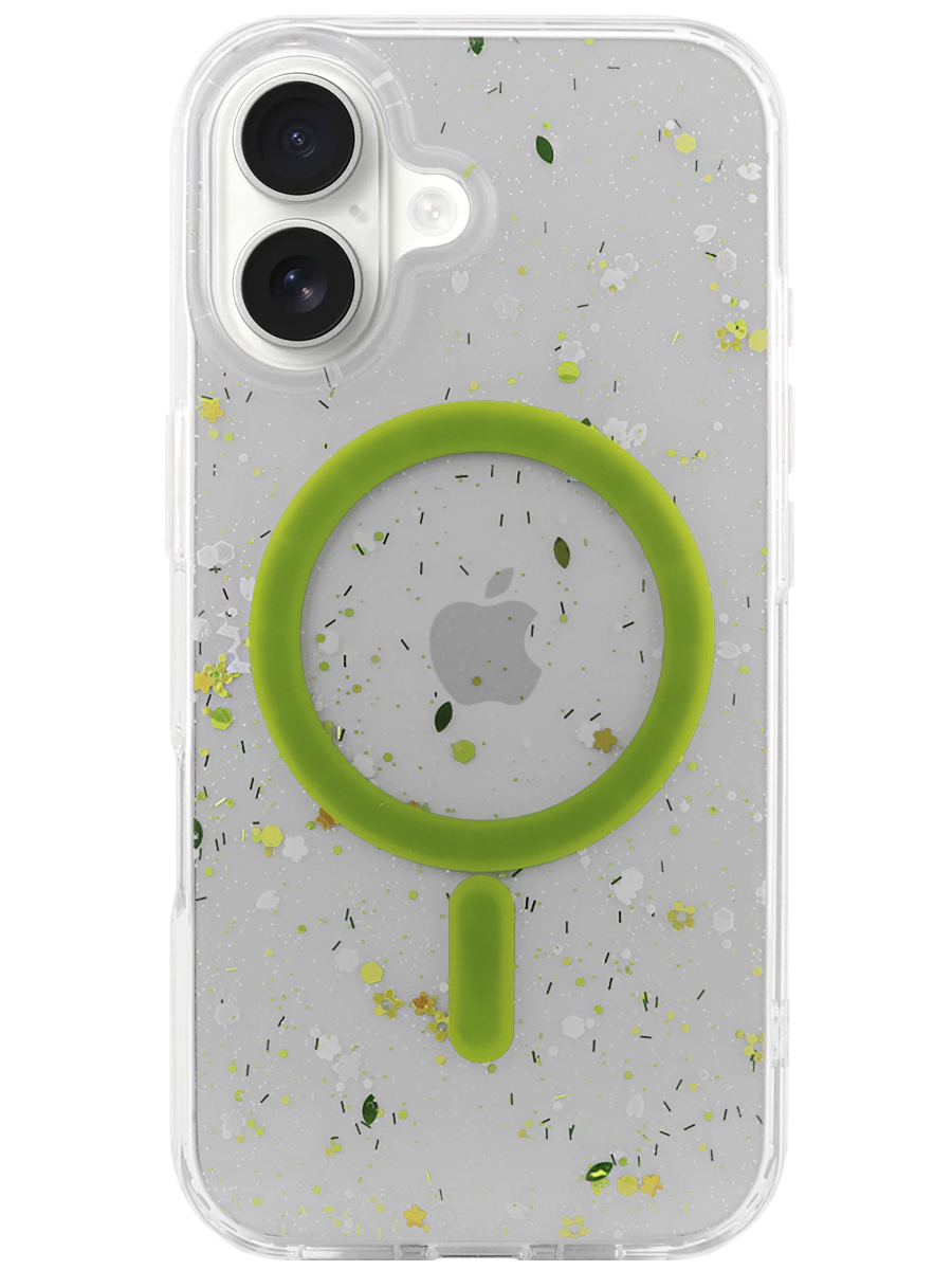 Чехол для iPhone 16 Plus Осенний MagSafe силикон+гель