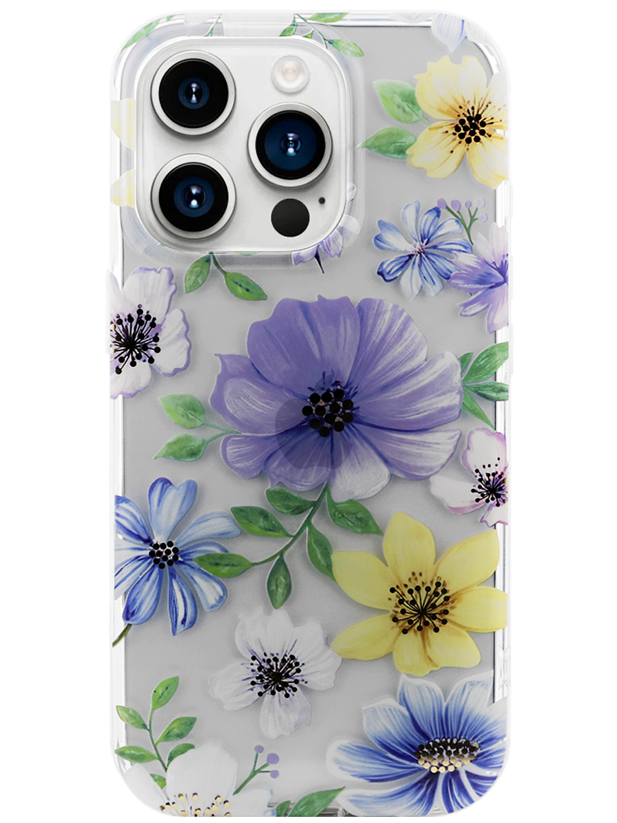 Чехол для iPhone 15 Pro Сад пластик+силикон