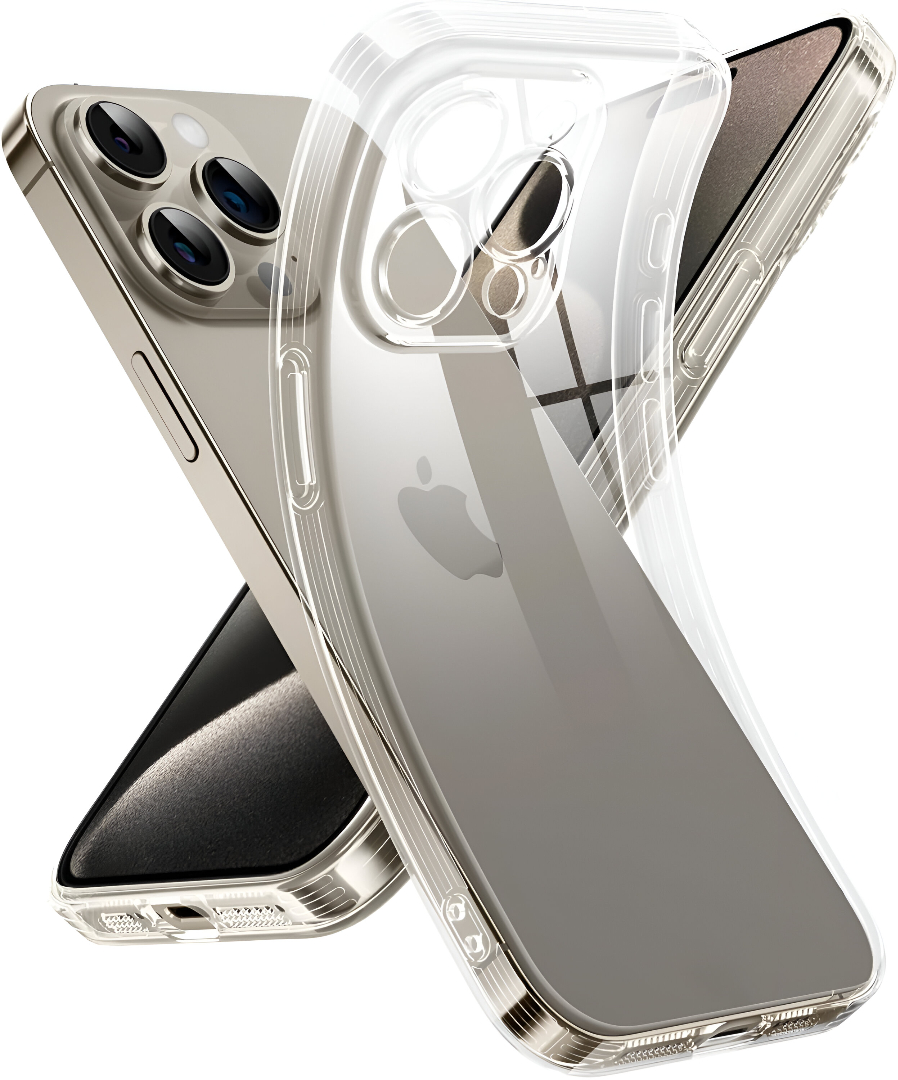 Чехол для iPhone 15 Pro Ультратонкий силикон Люкс с защитой камеры