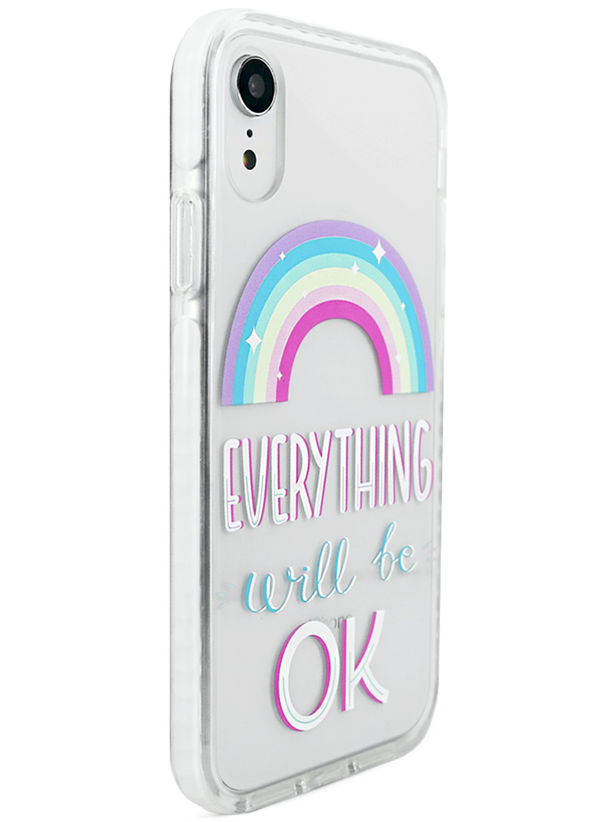 Чехол для iPhone XR Сияющий пластик+силикон