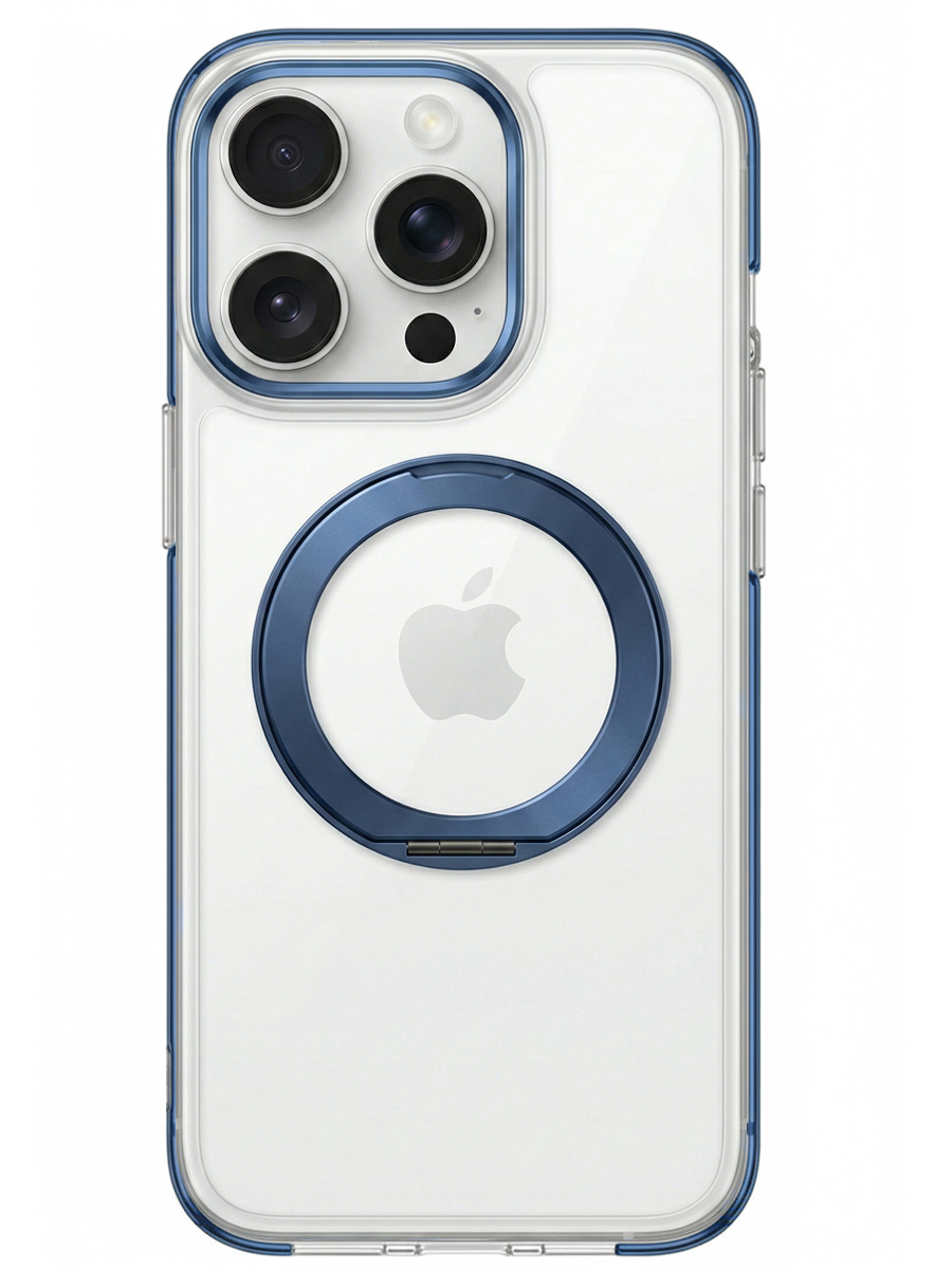 Чехол для iPhone 15 Pro Max Цветные кольца MagSafe силикон