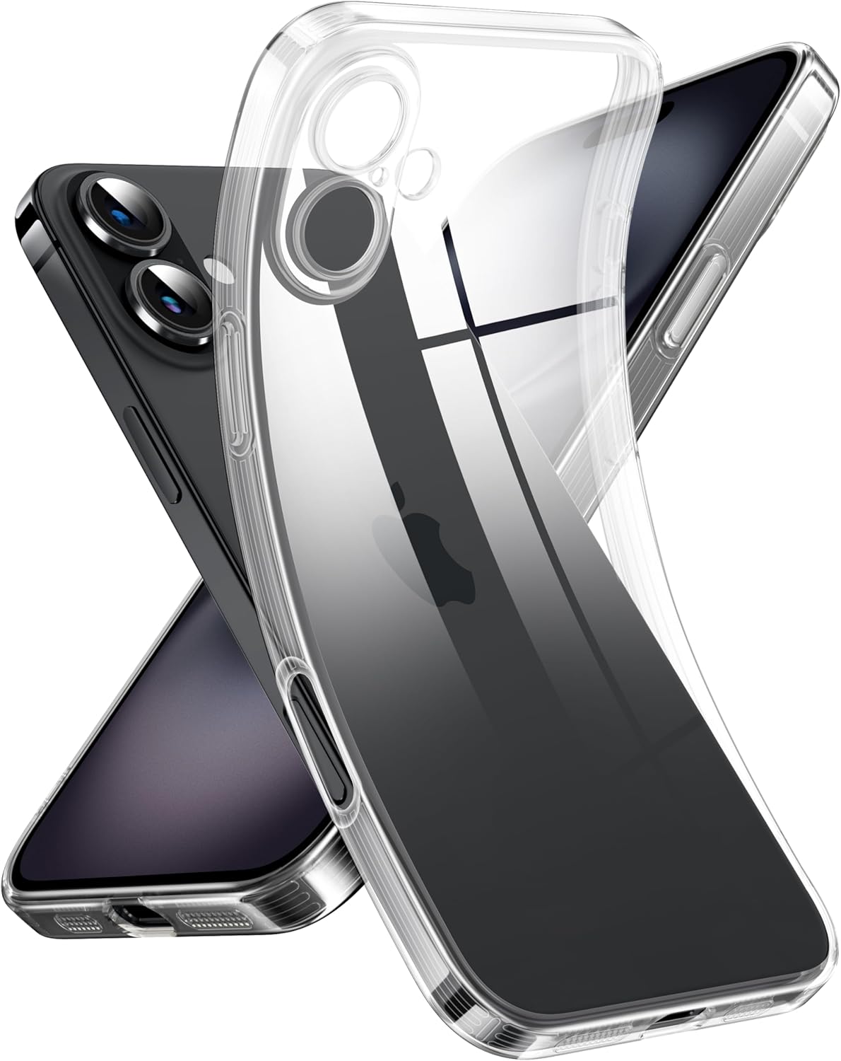 Чехол для iPhone 16 Plus Ультратонкий силикон Люкс с защитой камеры